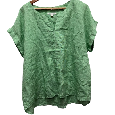 Trenery - Linen Top - Light Green - Size XXL. 
