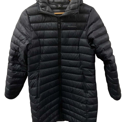 Macpac black nylon puffer jacket, size 12