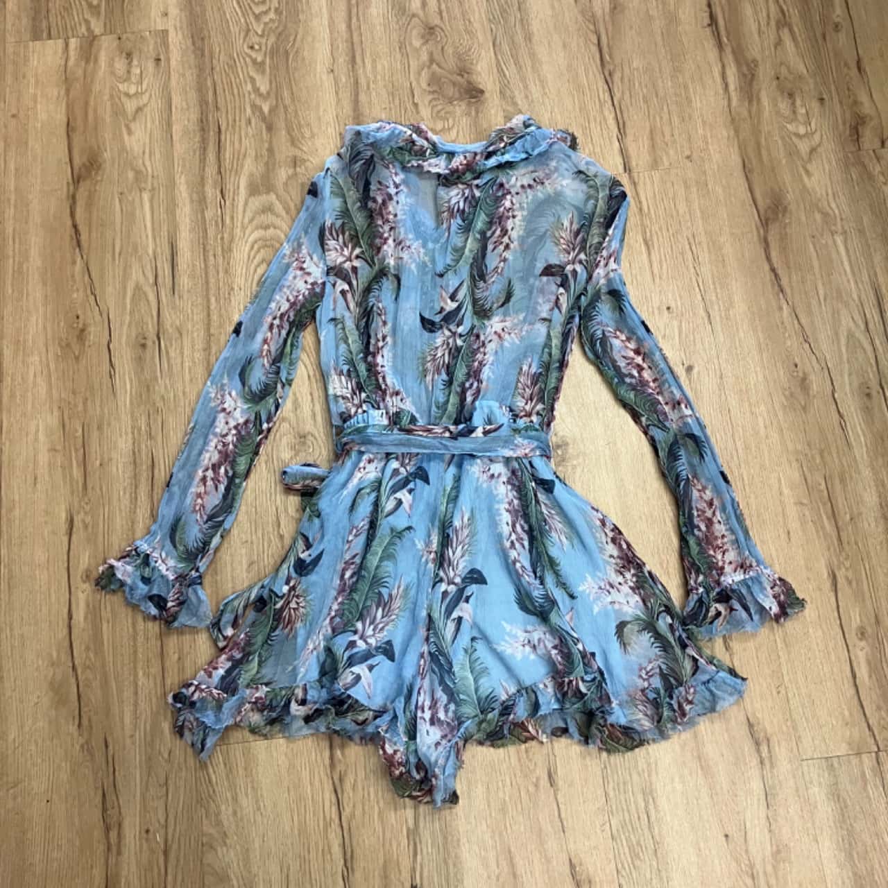 Zimmermann Winsome Silk Ruffle Size 1 Playsuit (s)