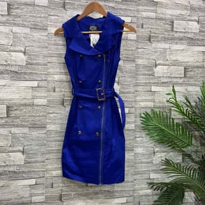 Hearts & Roses Womens  Size 6 Midi Dress Blue 