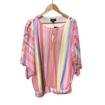 beme Womens  Size XS shirred waist Top Pink  