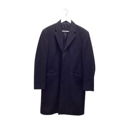 TIPSY Men’s Size UK40 Classic Black Woollen Blend Coat Jacket