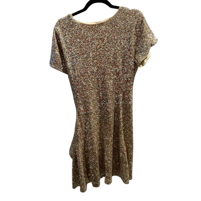 Review Womens  Size 14 Formal Dress / Mini Dress Gold Sequin Original RRP $229.95