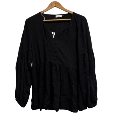 Jeanswest Womens Size 12 Black Ally Soft Blouse