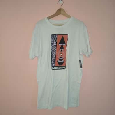 Volcom Mens  Size L Short Sleeve T-shirt White 