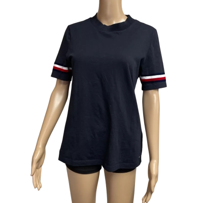 Tommy Hilfiger Womens  Size M Crew Neck Top Navy Blue. 