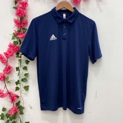 Adidas Mens Aeroready Polo Shirt Size M Navy Blue 
