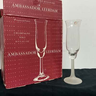 Set of 6 Royal Leerdam Ambassador Champagne Flutes 