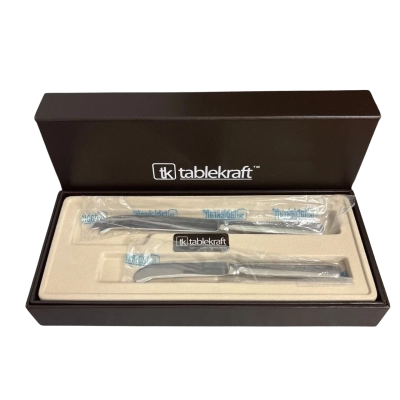 Tablekraft Stainless Steel Butter & Cheese Knife Set – New in Box (4 Piece)