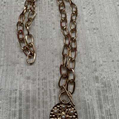  Womens Necklace Costume Jewellery Gold with Pearls