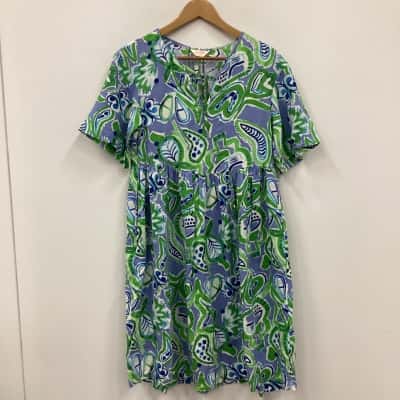 Gorman Linen Pattern Dress - Size 6