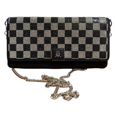Steve Madden Womens Clutch Black  / Silver 