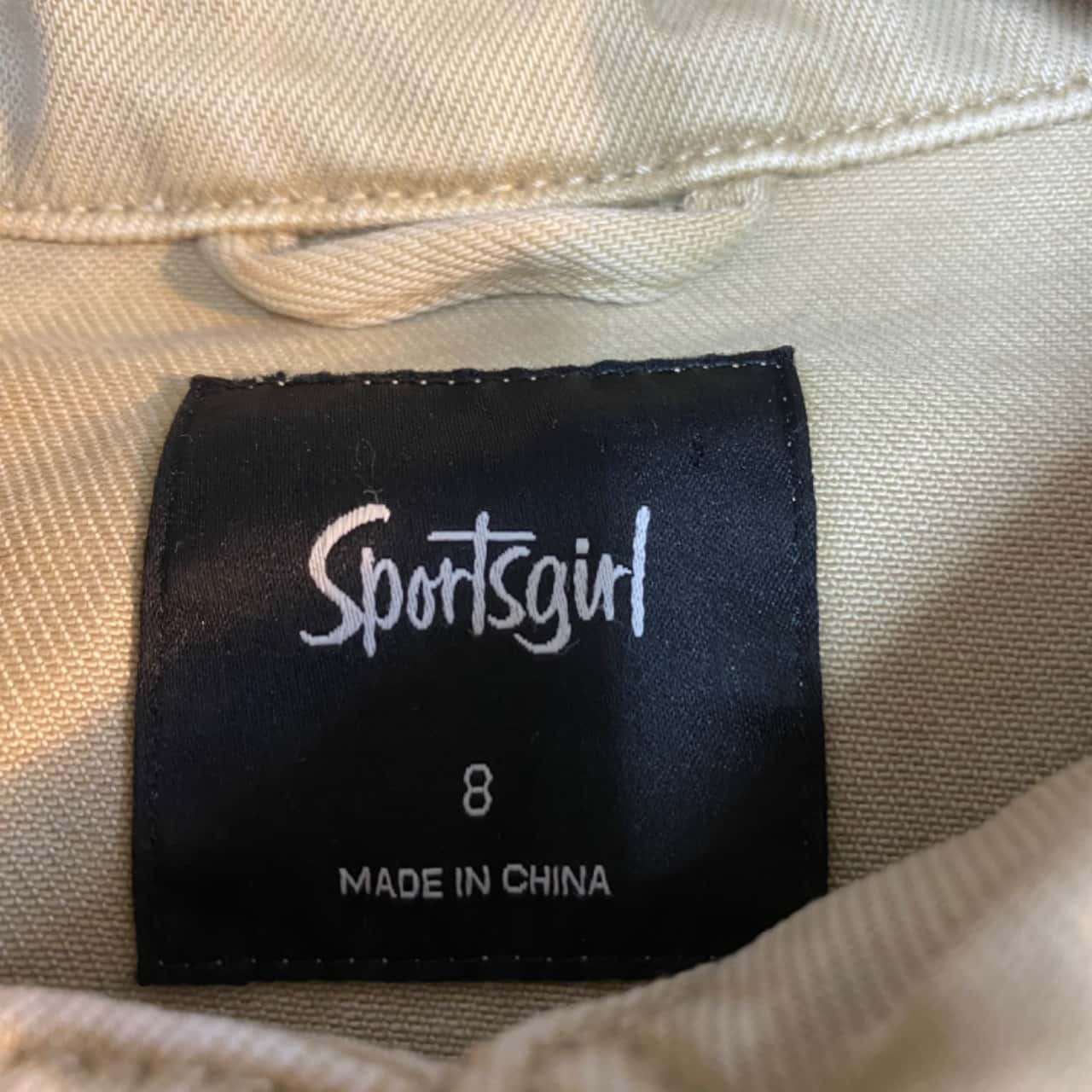 Sportsgirl Womens Size 8 Button Up Beige Jacket (s)
