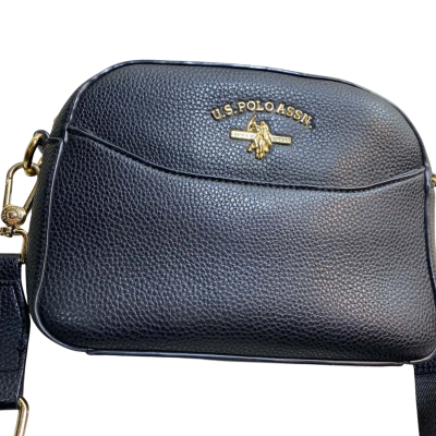 U.S. Polo Assn. Womens Black Shoulder Bag