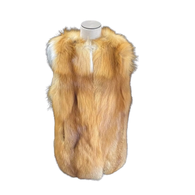 Hao Mei Fur 100% Real Fur Vest Jacket Size XL