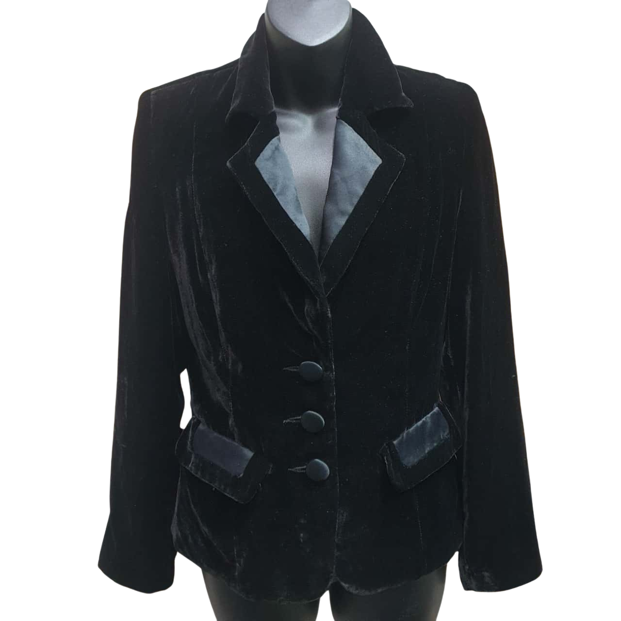 LAURA ASHLEY Size 8 Black Velvet Jacket(s)
