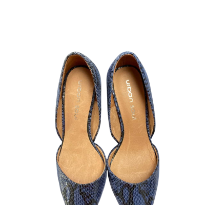 Urban Soul  Size 35 Blue Embossed Snake Leather 