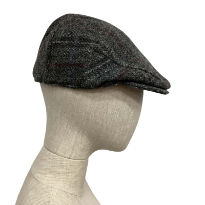 Glenn Appin of Scotland Harris Tweed Wool Cap  Size L Grey 