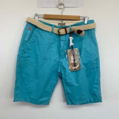 Geographical Norway Turquoise Piperno Shorts Size L 