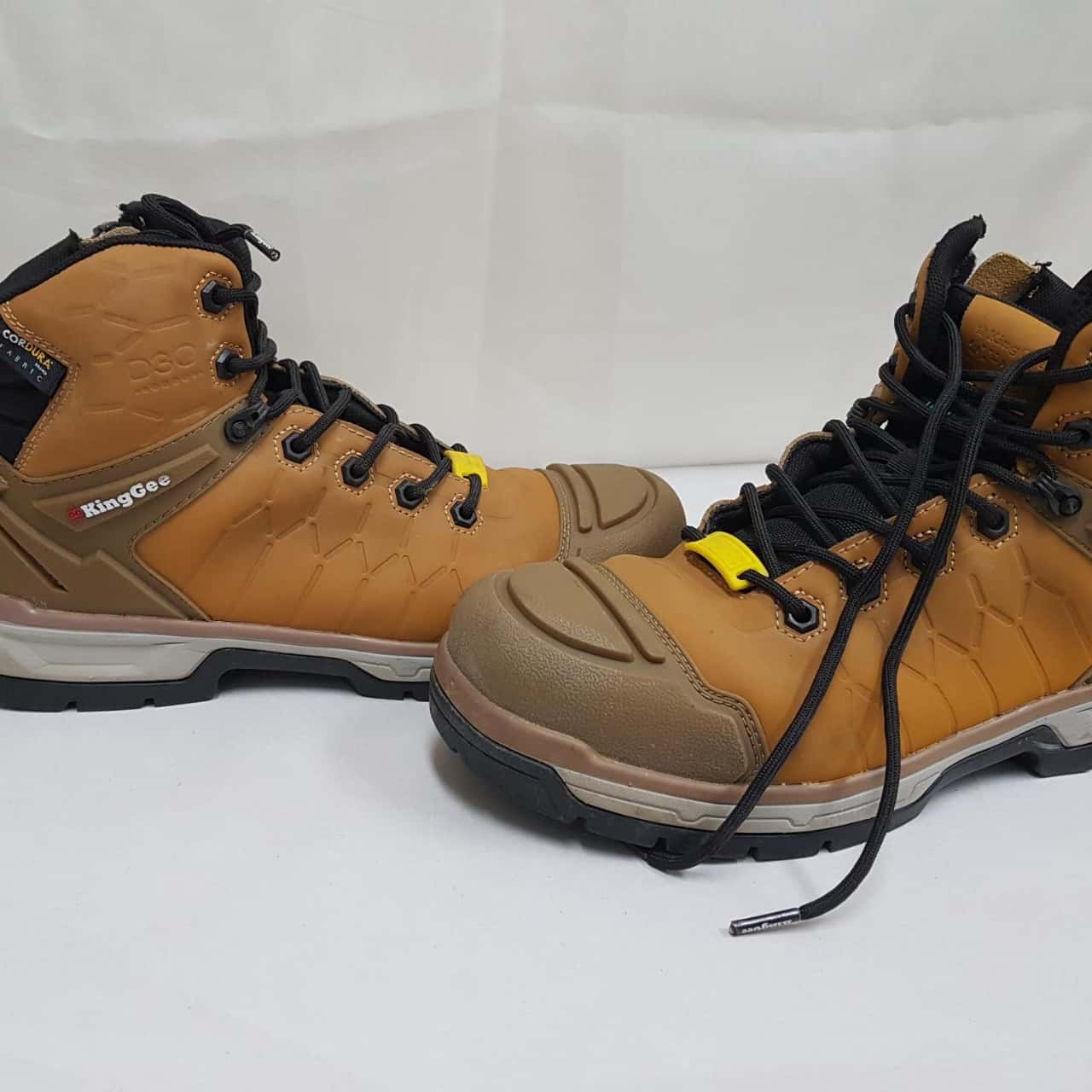 KingGee Mens Work Boots Size 9 Black / Brown (s)