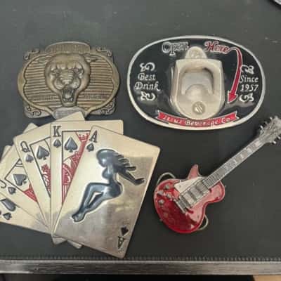 assorted belt buckles