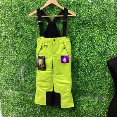 Crane Kids  Size 6  snow Pants Green 