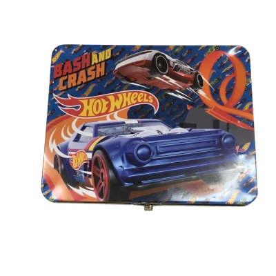 Hot Wheels Bash and Crash Tin and Cars as pictured