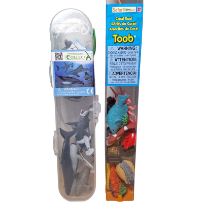 Sealife Figurine Toy Tubes -set of 2 