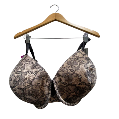 Playtex Womens  Size 20E Bra Black  / Nude 
