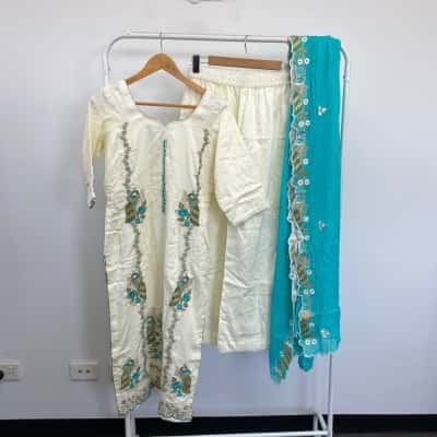 Salwar Kameez Cream Size Medium
