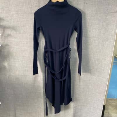 Viktoria & Woods Womens  Size 3 Navy Blue Knit Bias Hem Dress