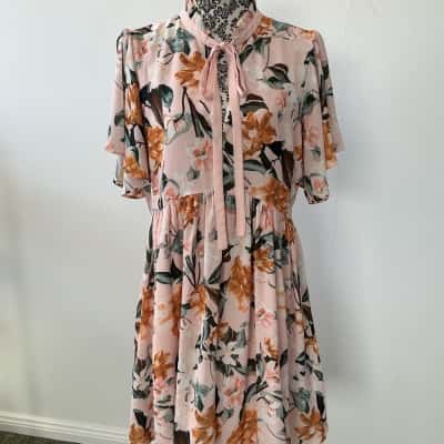 Forever New Womens  Size 14 Floral Dress Floral / Pink  / Yellow 