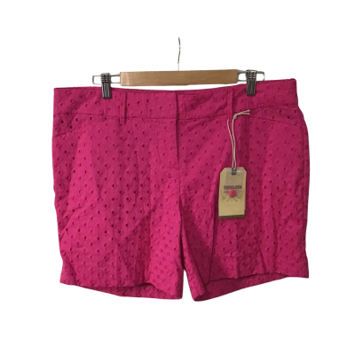 Tree Land Womens Size 14 Hot Pink Eyelet Pattern Shorts (new)