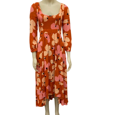 Mister Zimi Womens  Size 10 Long Sleeve Dress Floral / Pattern 