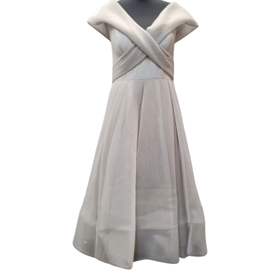 Jadore Women's Size 14 Strapless Grey Midi Dress 