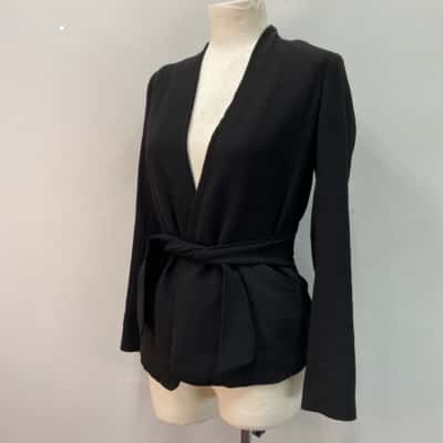 Saba Womens  Light Wrap Jacket Size  6 Black  