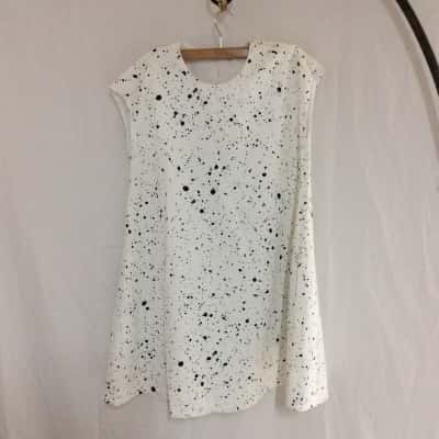 Neonblonde Womens  Size XS Sleeveless Top Polka Dot / White 