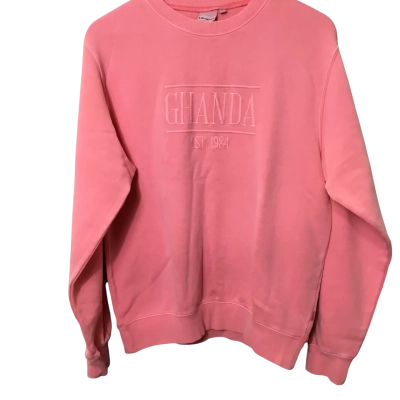 Ghanda Womens  Size 10 Sweatshirt Pink  