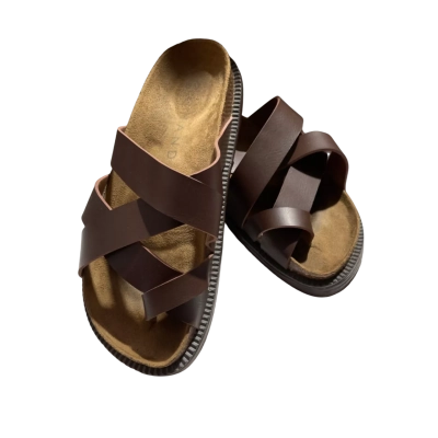Ghanda Women’s Size 36 Slip on Slides Brown 