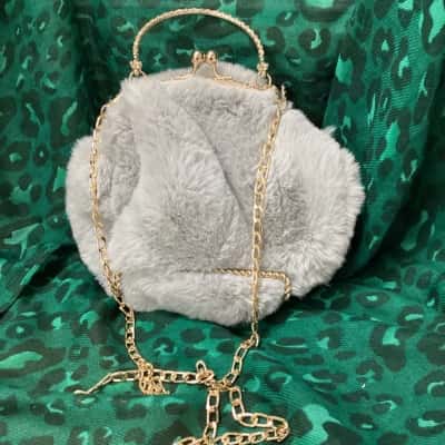  Womens Grey Bunny Hand/Crossbody Bag