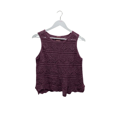 Lee Cooper Womens  Size 14 Crochet Purple Tank Top