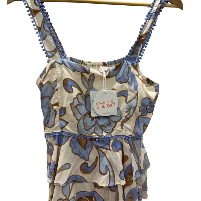 'Orange Sherbet' Caterina Top in Robbie Print - size 12 - NEW WITH TAGS