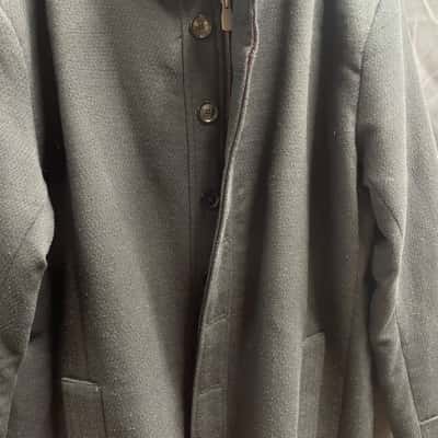 Tarocash Mens Size XXL Black Wool Blend Jacket With Red Lining