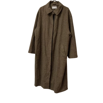 Womens ASOS Size XL Winter Coat Brown / Gingham 