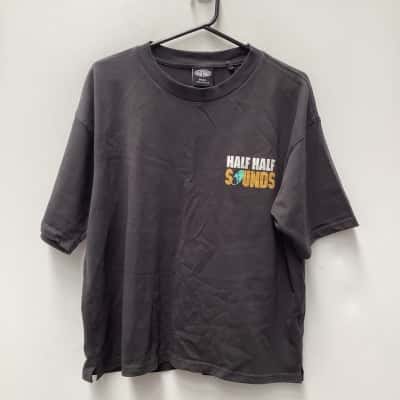 Half Half Tee Grey Mens Size S 