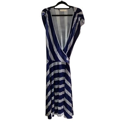 Sacha Drake Womens  Size 14 Wrap Dress Black  / White 