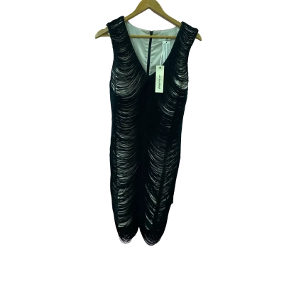 En Rose Light Fades Tassled Dress Size 12 Black  