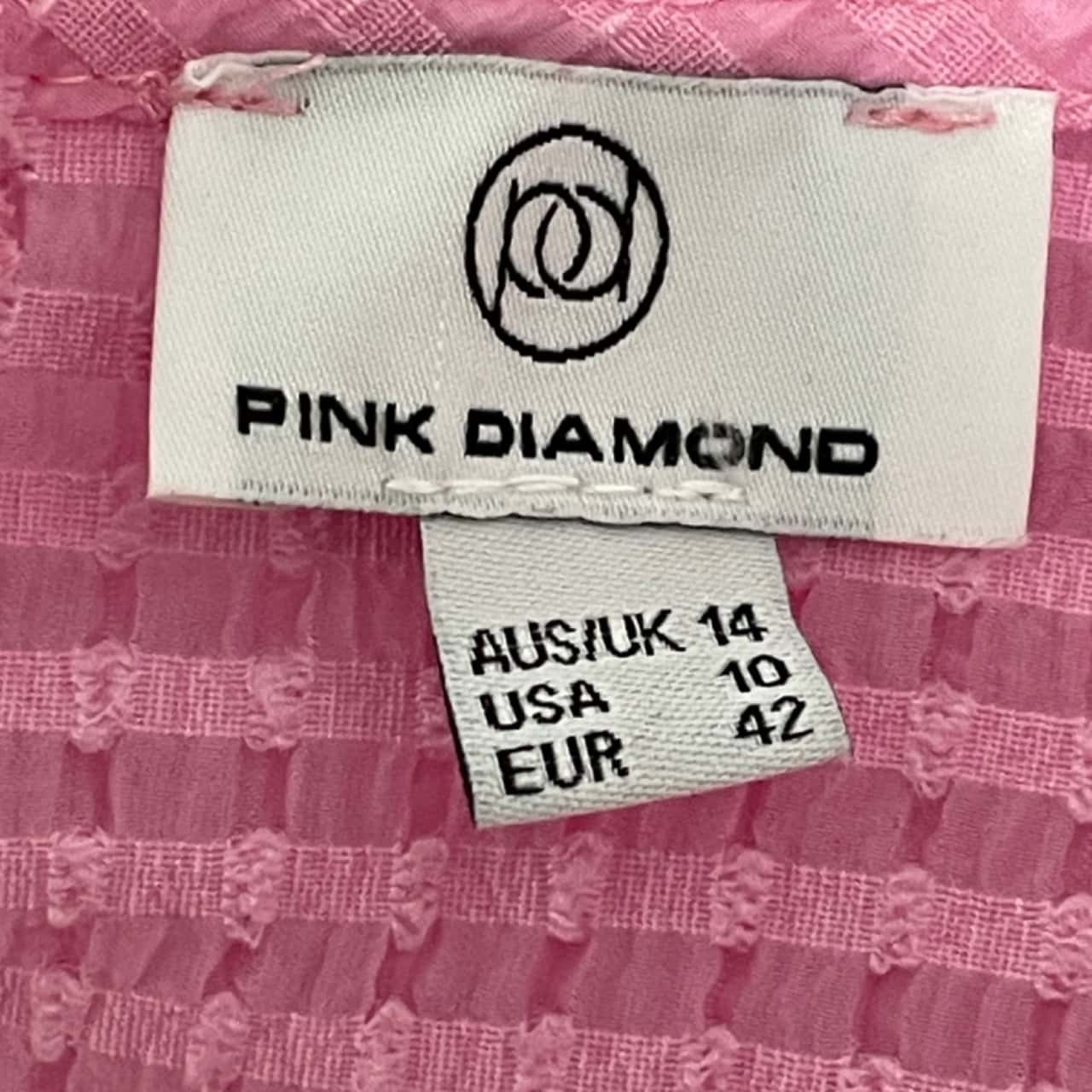 pink diamond dress brand Fuchsia Pink Diamond Mini Dress Without Gloves, M