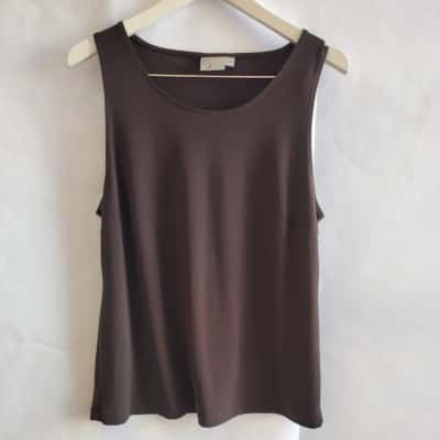 TS Taking Shape Sleeveless Top – Dark Brown – Size S