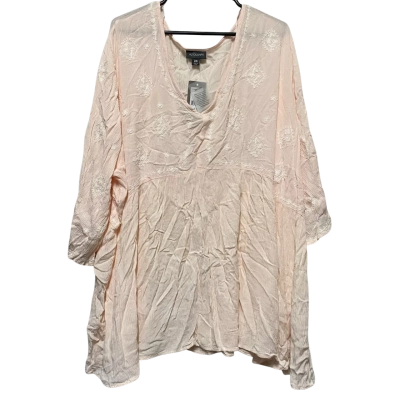 Autograph Womens  Size 24 Pink Embroidered Top